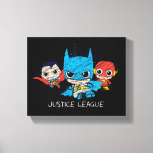 Mini Justice League Sketch Leinwanddruck