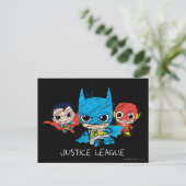 Mini Justice League Sketch Postkarte (Stehend Vorderseite)