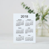 Mini-Kalender 2018, 6 Monate Postkarte (Stehend Vorderseite)