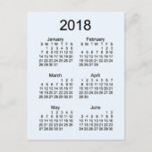 Mini-Kalender 2018, 6 Monate Postkarte (Vorderseite)