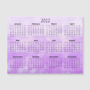 Mini-Kalender 2022 Magnetic Ombre Lila Magneteinladung