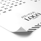 Mini-Kalender 2025 Geschäftslogo Modern Poster (Ecke)