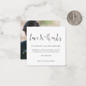 MINI | Kalligrafisches Foto Hochzeit Liebe und Dan Mitteilungskarte (Vorderseite/Rückseite Beispiel)