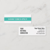 Mini-Karte "nur gute Tiere" Mini Visitenkarte (Vorne/Hinten)