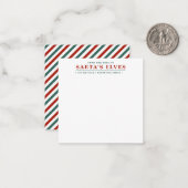 Mini-Karte vom Schreibtisch der Elfen des Weihnach Mitteilungskarte (Vorderseite/Rückseite Beispiel)