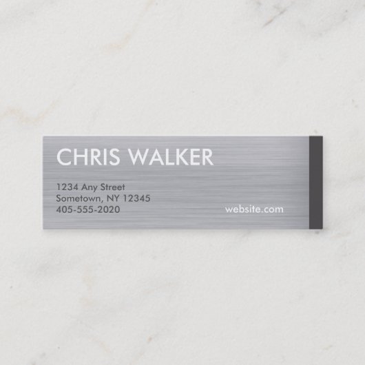 Mini-Karten aus Titan-Metallen Mini Visitenkarte (Vorderseite)