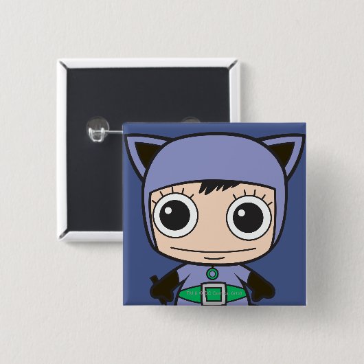 Mini-Katze-Frau Button (Vorne & Hinten)