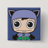 Mini-Katze-Frau Button (Vorderseite)