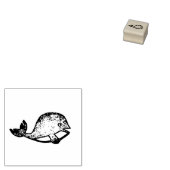 Mini-Kautschuk-Briefmarke Wal, Briefmarke im Somme Gummistempel (Stempel)