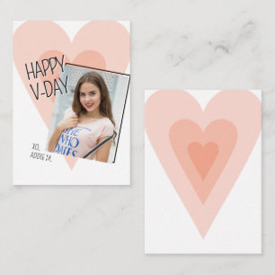 Mini-Kids- und Teenie-Herz-Foto-Valentinskarte Mitteilungskarte