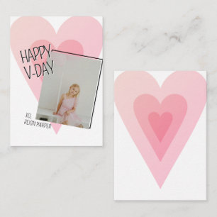 Mini-Kinder- und Jugend-Herz-Foto-Valentinskarte Mitteilungskarte
