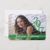 Mini-Klasse 2017 Foto Varsity Green Einladung (Vorderseite)