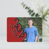 Mini-Klasse von 2022 Roter Foto Abschluss Einladun Einladung (Stehend Vorderseite)