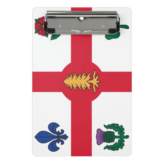 Mini-Klemmbrett mit Flagge von Montreal, Kanada Mini Klemmbrett (Vorderseite)