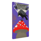 Mini Klemmbrett Mystischer Gothic-Rabe (Schrägansicht)