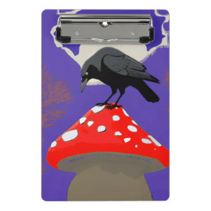 Mini Klemmbrett Mystischer Gothic-Rabe