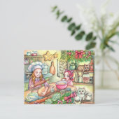 Mini-Koch in der Küche Postkarte (Stehend Vorderseite)
