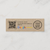 Mini Kraft Paper Google Review Thank You Mini Visitenkarte (Vorderseite)