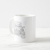 Mini-Kupferstich-Skizze Kaffeetasse (Vorderseite Links)