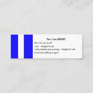 Mini KURZE Leute-Geschäfts-Karten Visitenkarte