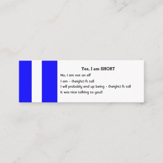 Mini KURZE Leute-Geschäfts-Karten Visitenkarte (Vorderseite)