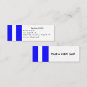 Mini KURZE Leute-Geschäfts-Karten Visitenkarte (Vorne/Hinten)