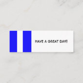 Mini KURZE Leute-Geschäfts-Karten Visitenkarte (Rückseite)