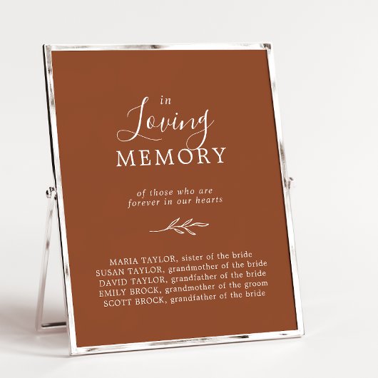 Mini-Leaf Terracotta in Love Memory-Gedächtnis Poster