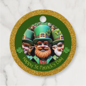 Mini Leprechaun St Patrick's Day Dank RFT11 Geschenkanhänger (Vorderseite)