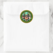 Mini Leprechaun St Patrick's Day dank RS11 Runder Aufkleber (Tasche)