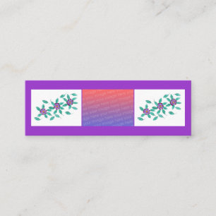 Mini Lesezeichen Cards Purple Blumen Ihr Foto Mini Visitenkarte