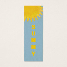 Mini-Lesezeichen-Karten, gelb orange Sonnige Sonne