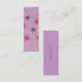 Mini-Lesezeichen-Karten, rotes und Lila Blume-Must Mini Visitenkarte (Vorne/Hinten)