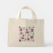 Mini-Lila-Weihnachts-Geschenktasche Mini Stoffbeutel (Rückseite)