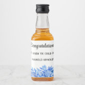 Mini Liquor Flasche Herzlichen Glückwunsch Cobalt Alkoholflaschenetikett (Vorderseite)