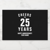 Mini Liquor Flaschen Labels für 25 Jahre Alkoholflaschenetikett (Einzelnes Label)