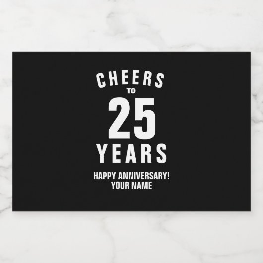 Mini Liquor Flaschen Labels für 25 Jahre Alkoholflaschenetikett (Einzelnes Label)