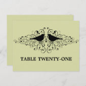 Mini Love Bird Wirbel Tischnummer Postkarte (Vorne/Hinten)