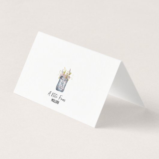 Mini-Lunchbox-Karten 🍎 mit Ihrem Namen Personalis Visitenkarten (Rückseite)