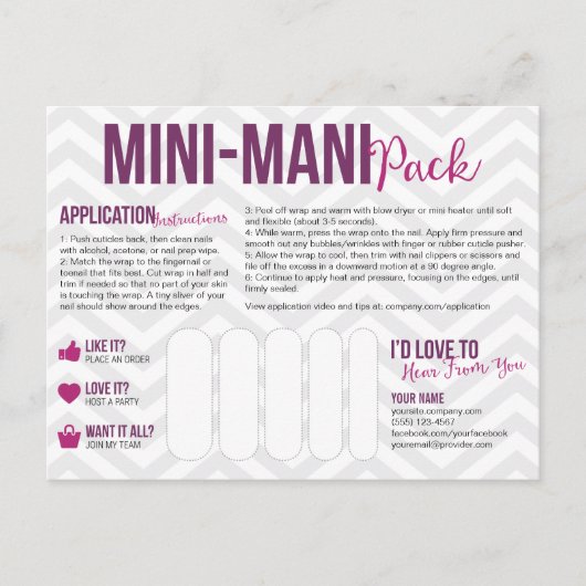 Mini-Mani-Pack-Postkarten Postkarte (Vorderseite)