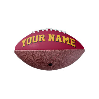 Mini MAROON UND GOLD Personalisiert Football