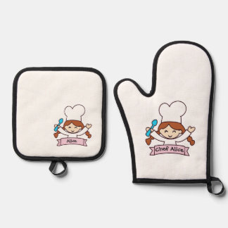 Mini Masterchef Oven Mitt for Little Cooks! Ofenhandschuh & Topflappen-Set