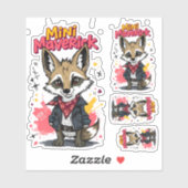 Mini Maverick Cool Rebel Coyote Playground Punk  Aufkleber (Blatt)