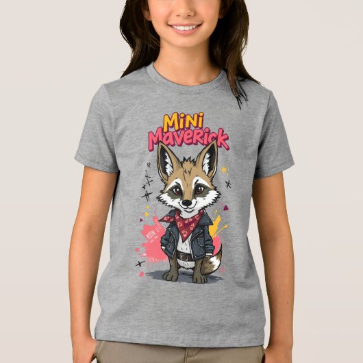 Mini Maverick Cool Rebel Coyote Playground Punk Tri-Blend Shirt (Vorderseite)