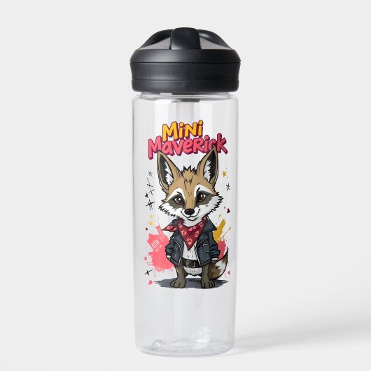 Mini Maverick Cool Rebel Coyote Playground Punk  Trinkflasche (Vorderseite)