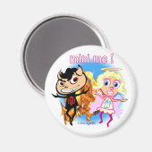Mini Me! Naughty Boy und Nice Girl Magnet (Vorderseite/Rückseite)