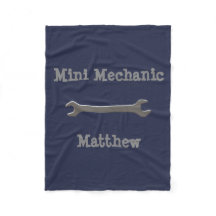 Mini Mechanic Individuelle Name Fleece Blanket