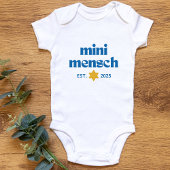 "Mini Mensch" Niedlicher jüdischer Junge Moderner  Baby Strampler