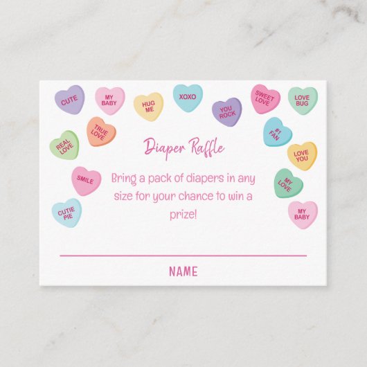 Mini-Mini-Duschdieger-Tombola Begleitkarte (Vorderseite)