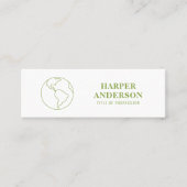 Mini-Mini-Mini für das Green Earth-Logo | Öko Beru Mini Visitenkarte (Vorderseite)